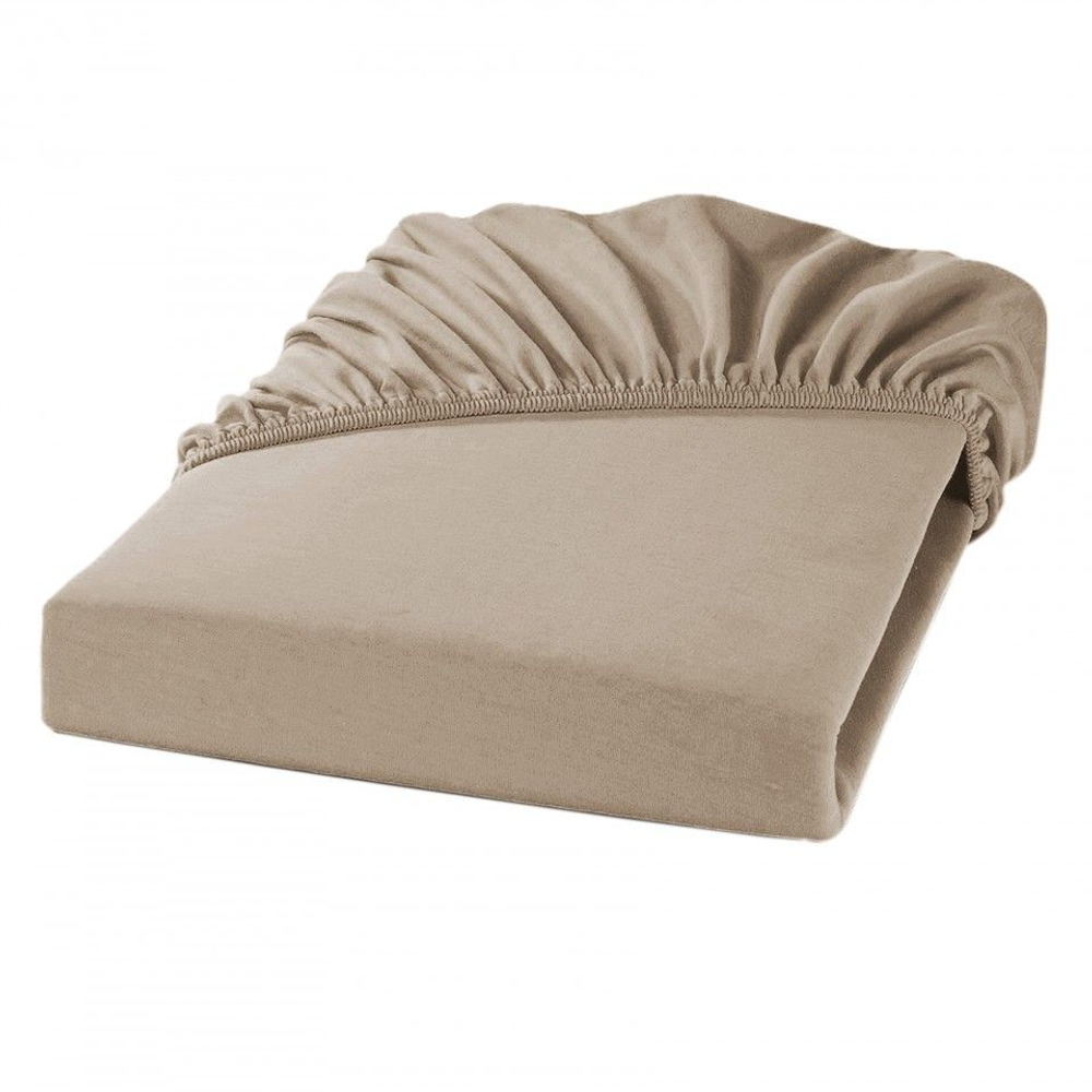 Простыня на резинке 180х200х45 Hamam Percale бежевая Италия