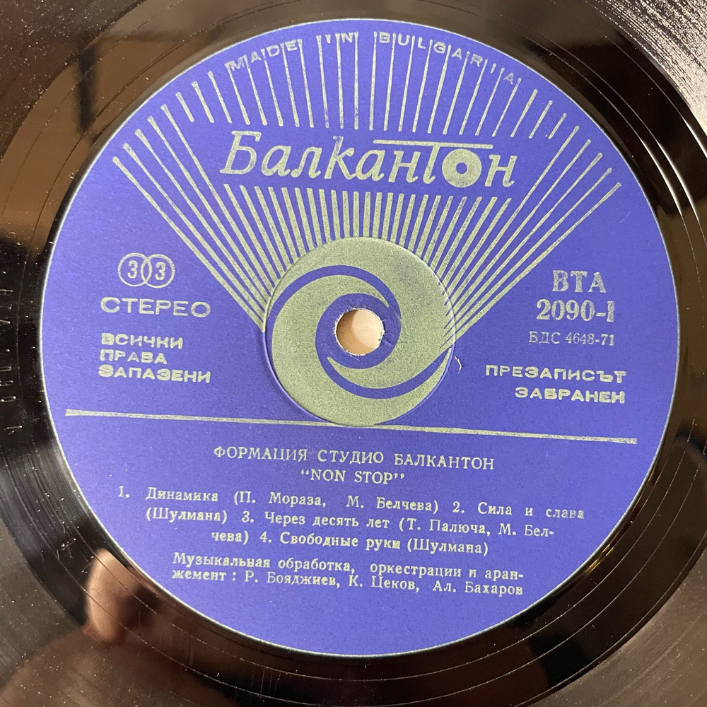 Винтажная виниловая пластинка LP ФСБ Non Stop (Болгария 1977)