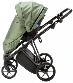Детская коляска Adamex Belissa Deluxe 2 в 1 B-SM14 (ЗЕЛЁН.ПЕРЛ.КОЖА)