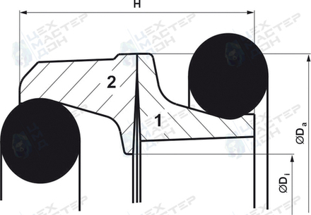 76.93-126 A3 HN60CF  - плавающее уплотнение (доукон) Goetze