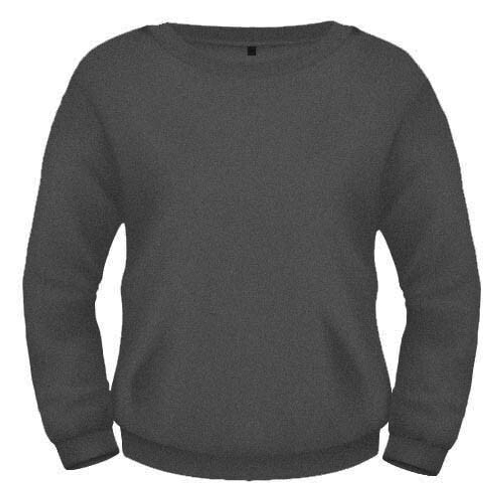 СВИТШОТ ЖЕНСКИЙ ФЛИС, 280 гр. Черный Графит M-301_46 (М)