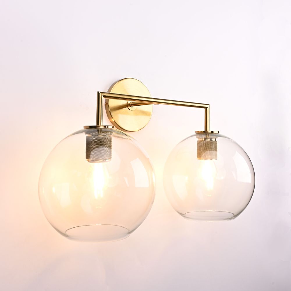 Бра Rh Utilitaire Globe Shade Double Sconce Brass By Imperiumloft