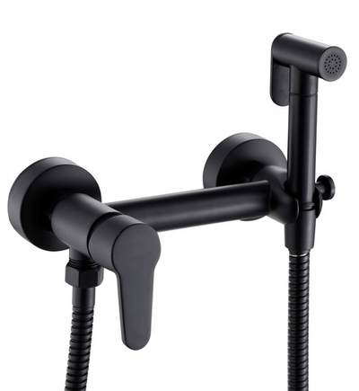 62202-C Комплект для гиг. душа (ЧЕРНЫЙ) круглый Hansen (10/1шт)