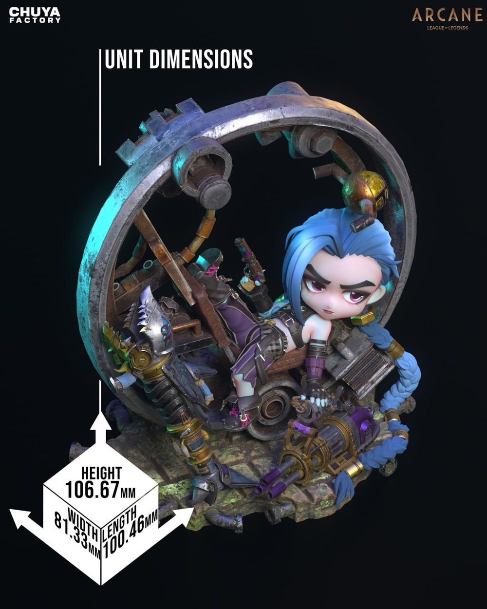 Фигуркаел Джинкс Лига легенд Jinx League of Legends