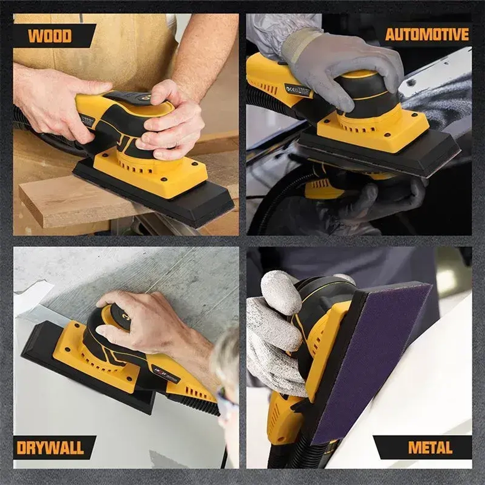 Затирочная машинка HYVST ks-06-150-3.0(ход 3.0мм) многофункциональный Электрическая эксцентриковая бесщеточная шлифмашинка