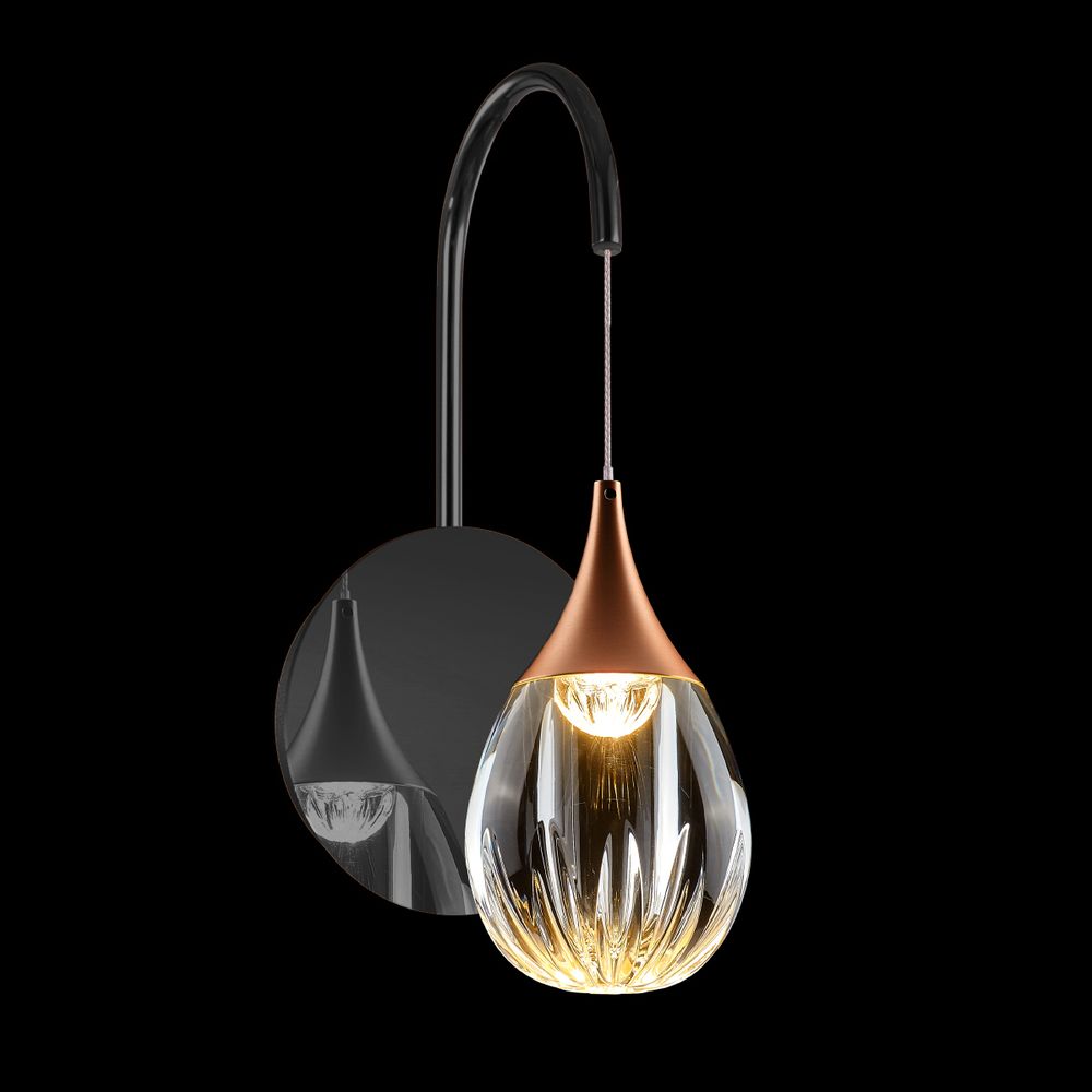 Настенный светильник MB24001004-1A copper/clear