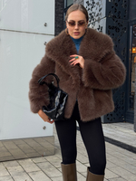 Шуба Slavic girl шоколадный