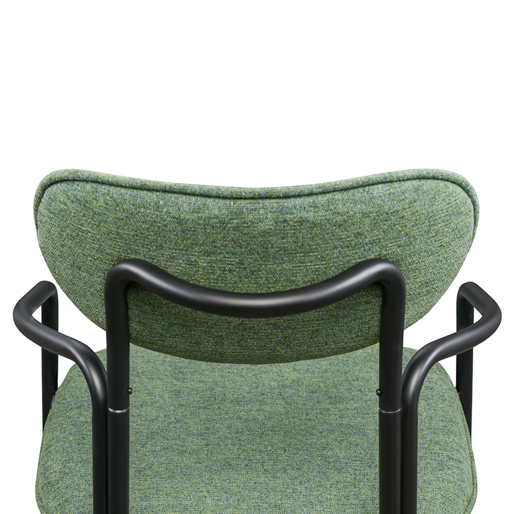 Стул LATITUDE Ror, Round, рогожка, черный/зеленый