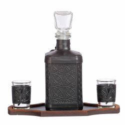 Графин «Фемида-4»  с накладкой покрытой золотом 999 пробы