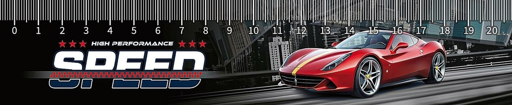 Закладка-линейка 20см. "Mega auto 2025" (Пчелка)