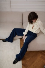 Брюки вельветовые, синий