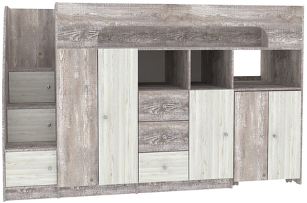 Кровать-чердак КарИВи Астра 11 Бетон Винтерберг