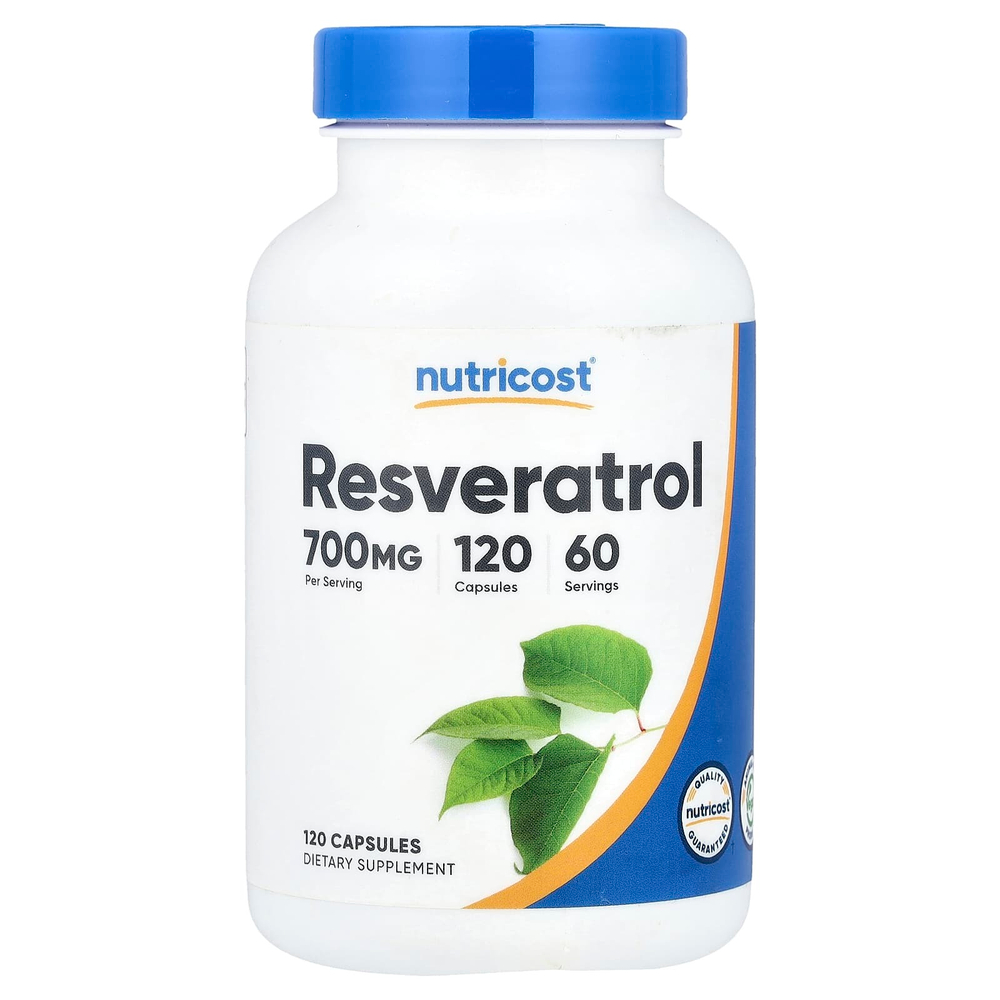 Nutricost, ресвератрол, 120 капсул (350 мг в 1 капсуле)