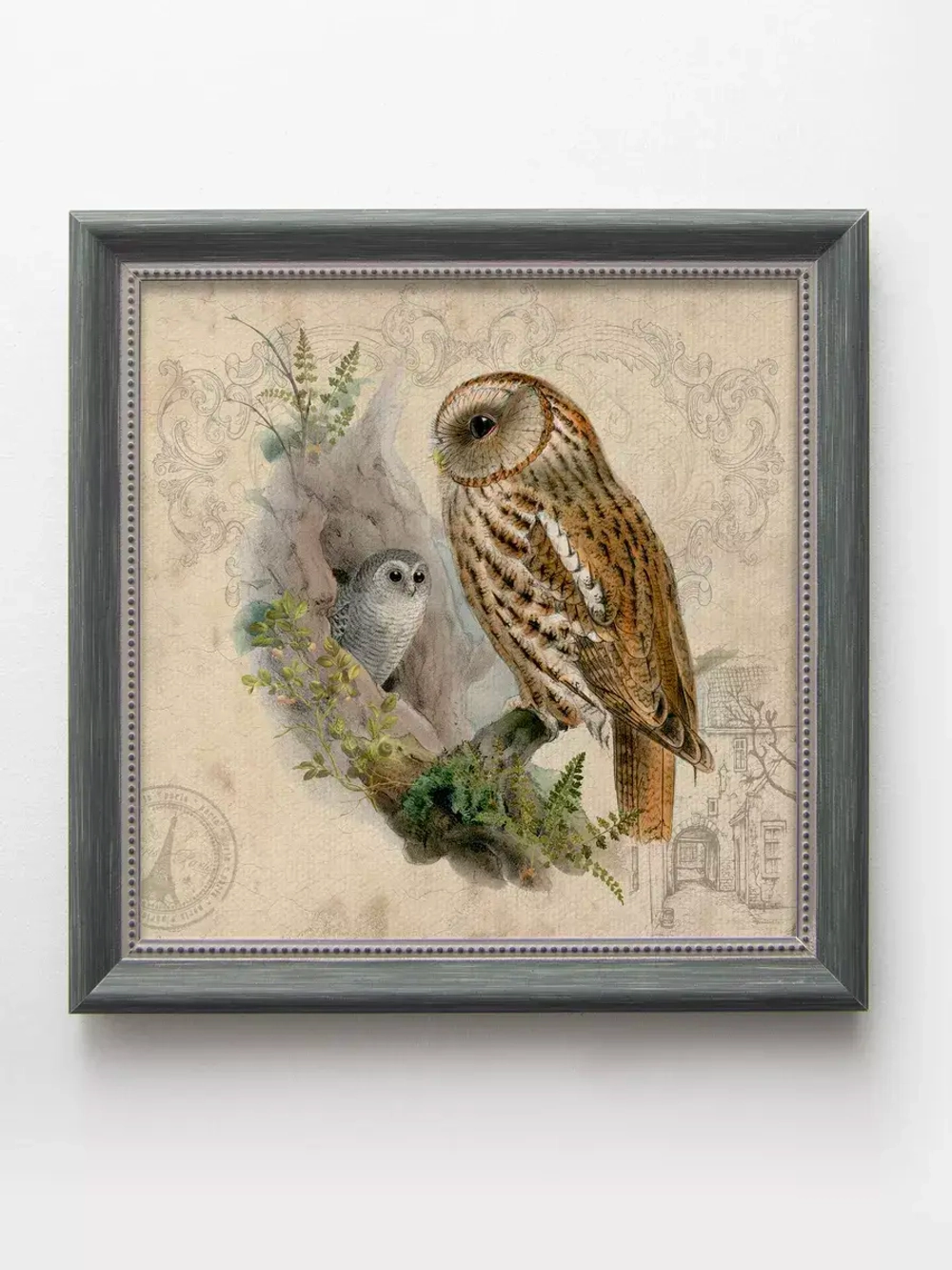 Картины на стену интерьерная на холсте 4 шт, 23*23 см