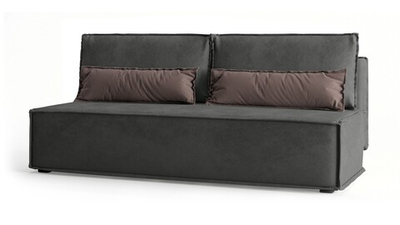 Диван Лофт Vivaldi 37 195*91*80 см, Серый Велюр Еврокнижка Фиеста