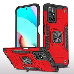 Противоударный чехол Strong Armour Case с кольцом для Xiaomi Redmi Note 11 Pro CN (China версия) (Красный)