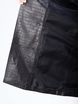 Плащ мужской кожаный  натуральный тренч