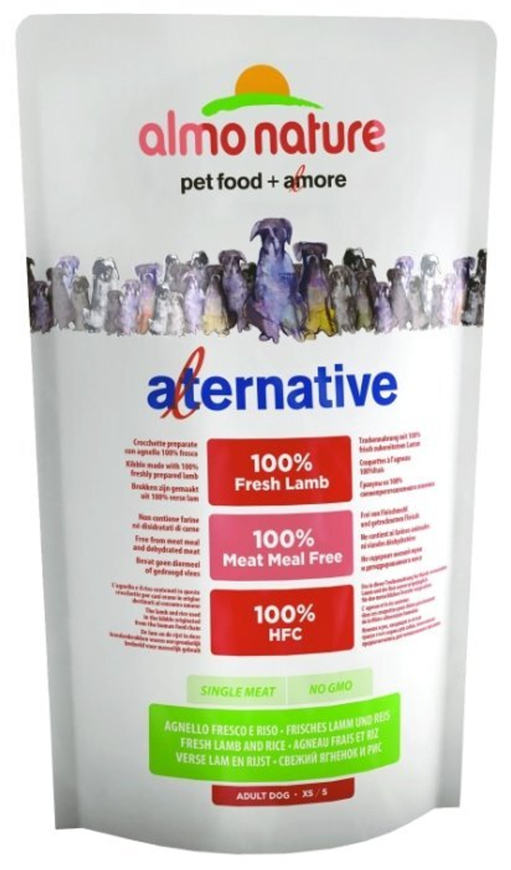 Almo Nature Alternative Корм со свежим ягненком и рисом (50 % мяса) 0,75 кг
