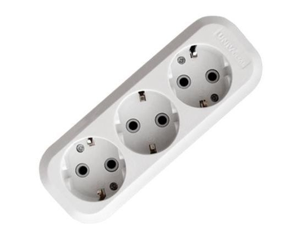 Колодка UNIVERSAL 3 Гнезда СЗ АБС-Пластик E303