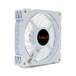 Вентилятор TESLA RGB120-XW, 120мм, 1200rpm, Molex, белый/RGB, 38CFM, 21дБ, антивибропрокладки, бесконечное зеркало, изменение скорости анимации подсветки (TSL-120-XW)