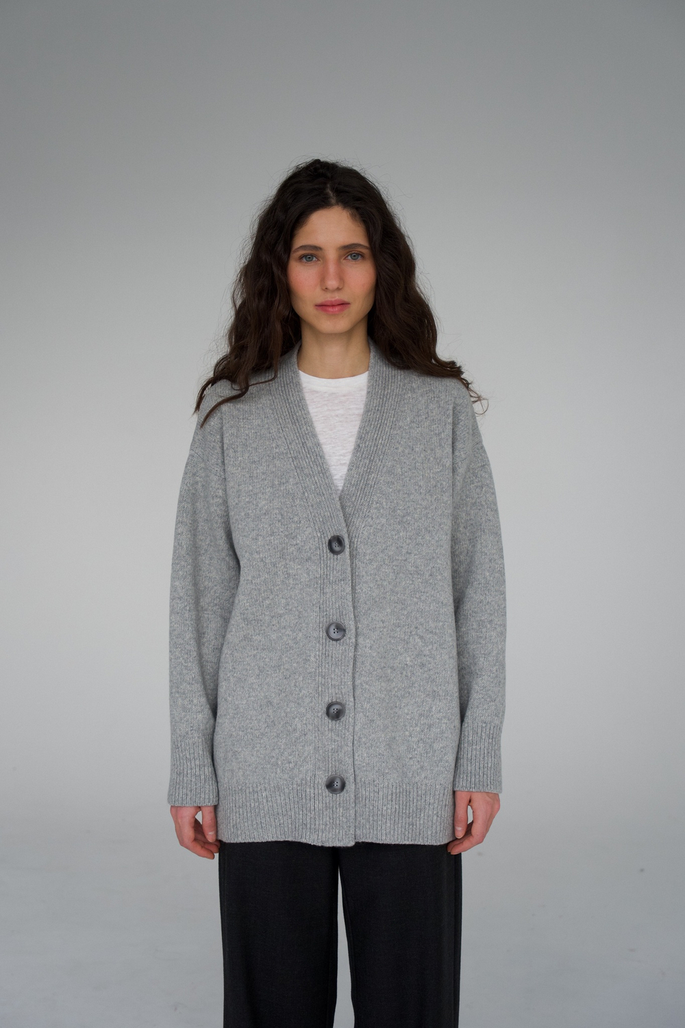 Кардиган удлинённый из шерсти ягнёнка 100%