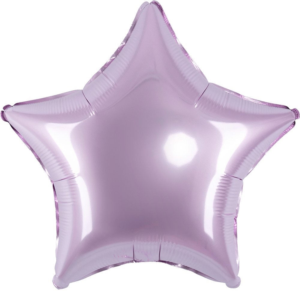 Шар (18''/46 см) Звезда, Сиреневый, Сатин, 1 шт.