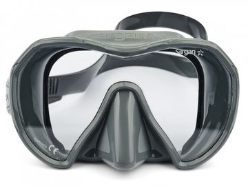 Набор маска+трубка в сумке Sargan Сталкер-Н серый/черный