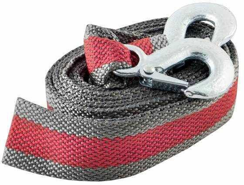 Трос буксировочный лента 5 т 5 м 2 крюка в сумке Skyway