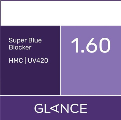 Линза для очков Glance 1.60 Super Blue Blocker HMC/UV420 (астигматические)