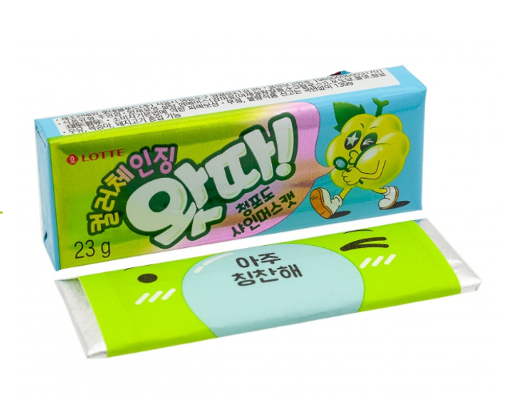 Резинка жевательная WHATTA GREEN GRAPE, 23г