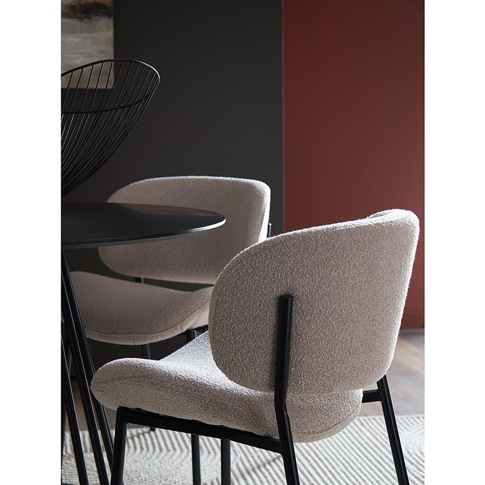 Стул Embrace, букле, серо-бежевый