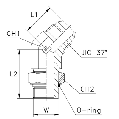 Штуцер FRA45 JIC 9/16 - UNF 9/16