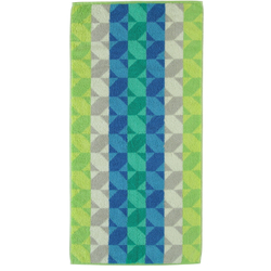 Элитное полотенце махровое Kristall Jacquard 519 лимонное от Cawo Германия