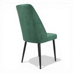 Стул "Лотос" (арт. 327), велюр Бренди В33 изумруд, ножки черные