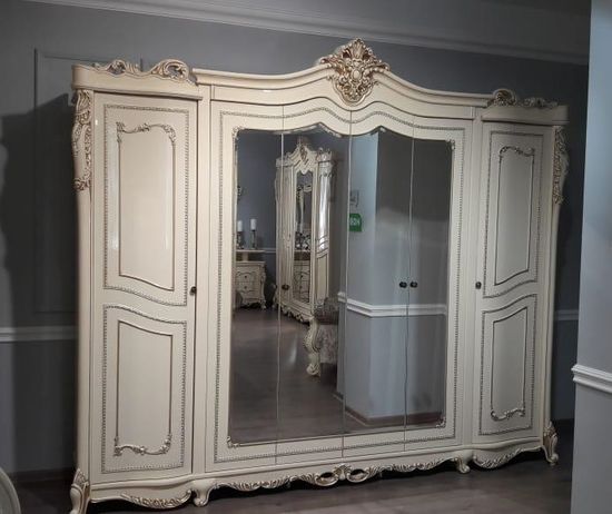 Шкаф  ДЖОКОНДА 6-ти ств.  крем глянец