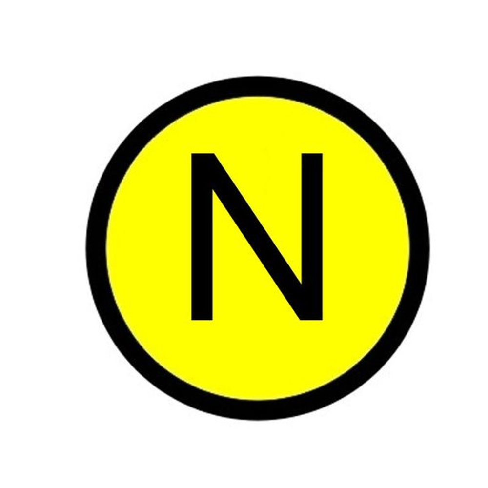 Наклейка "N" (d20) EKF PROxima (100.00 шт.)