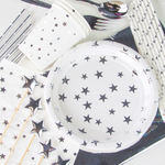 Пики Топперы, Звезда, Серебро, Металлик, 12 см, 5 шт.