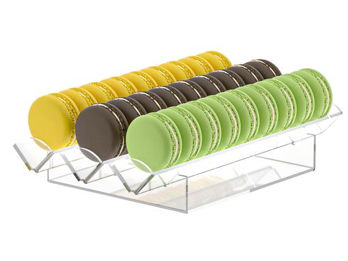 Подставка для макарун на 3 ряда , 172х300мм , прозрачное оргстекло