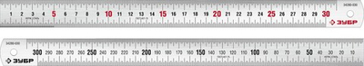 ЗУБР Про-30, длина 0.30 м, усиленная нержавеющая линейка, Профессионал (34280-030)
