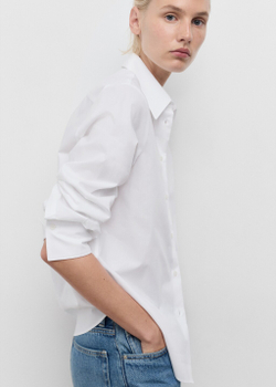 Рубашка regular из смеси хлопка и лиоцелла