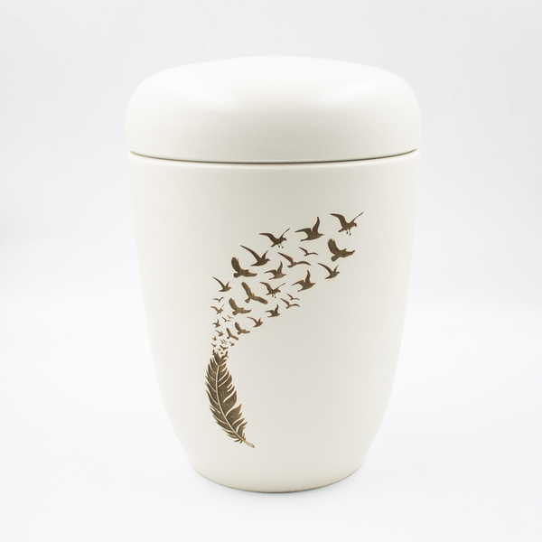 Урна биоразлагаемая «Камелия Лазер» слоновая кость