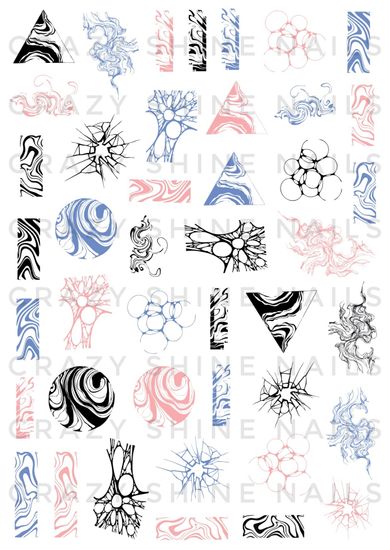 Слайдер-дизайн Crazy Shine Nails mini: Разводы