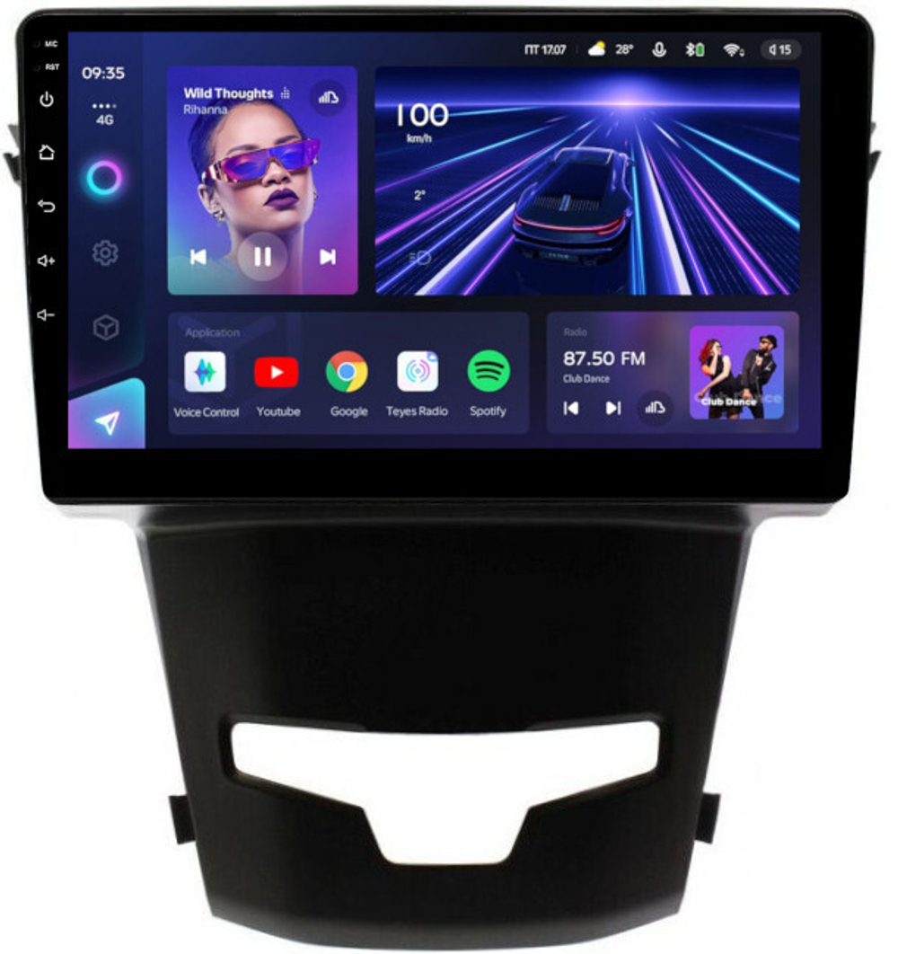 Магнитола для SsangYong Actyon II 2013-2021 - Teyes CC3L на Android 10, 8-ядер, CarPlay, 4G SIM-слот
