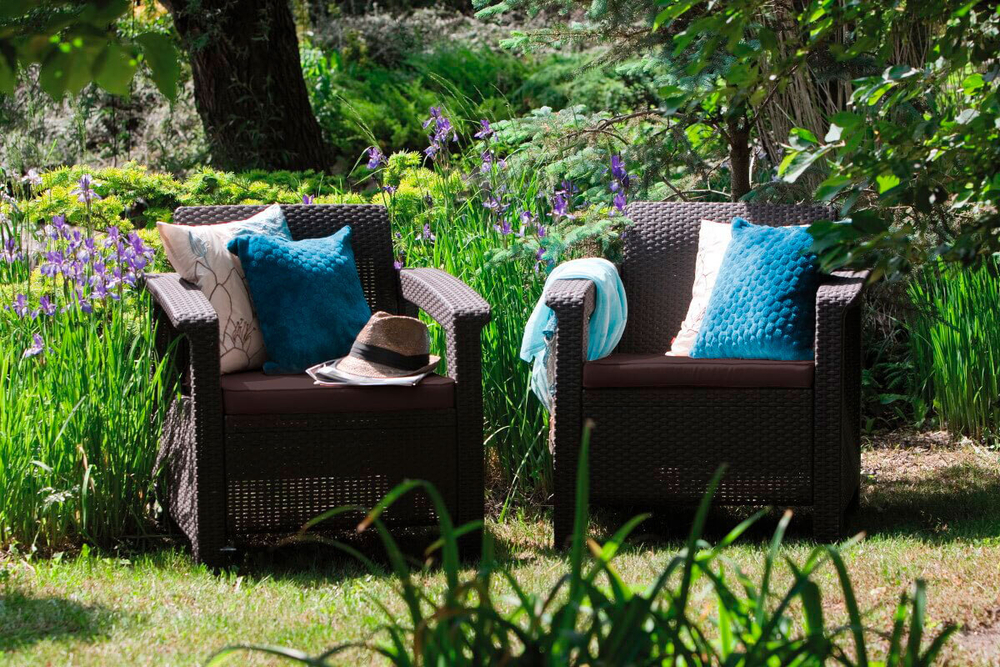 Комплект мебели Corfu Russia duo (2 кресла), коричневый