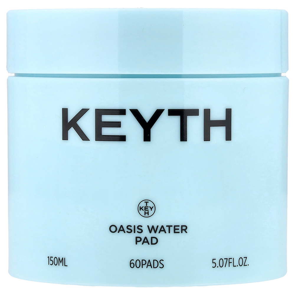 KEYTH, Trued Oasis Water Pad, увлажняющие диски, 60 шт., 150 мл (5,07 жидк. унции)