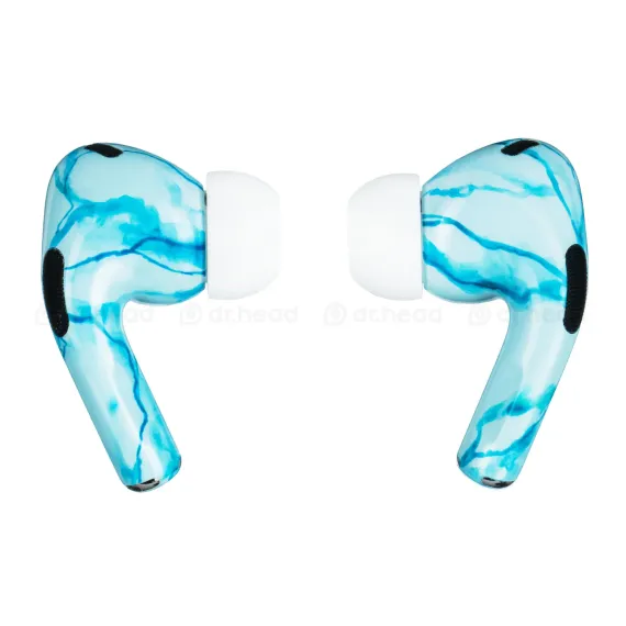 Apple AirPods Pro 2nd gen with MagSafe USB-C (2023) Light Blue Marble Gloss