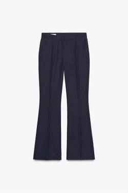 ZARA БРЮКИ ПРЯМОГО КРОЯ, МОРСКОЙ СИНИЙ