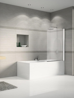 Душевое ограждение RIVER BAIKAL 85 ПР Ограждение на ванну 85х130 10000008294 Прямоугольная Универсальная  Хром