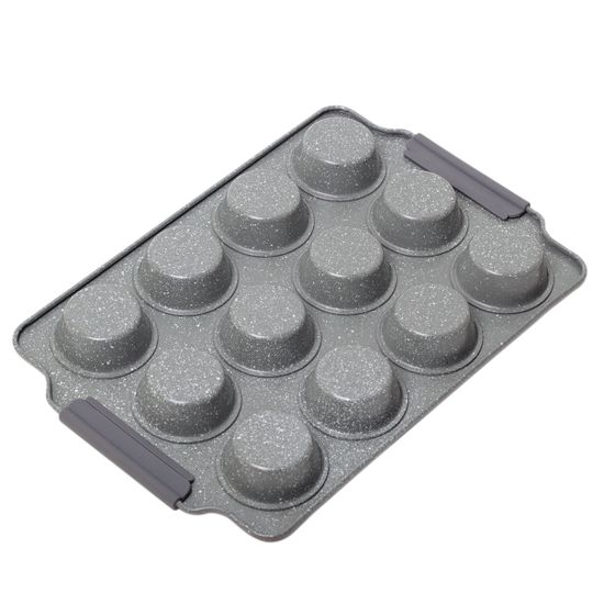 Форма для запекания порционная Kamille KM-6039 из углеродистой стали с 12 отделениями