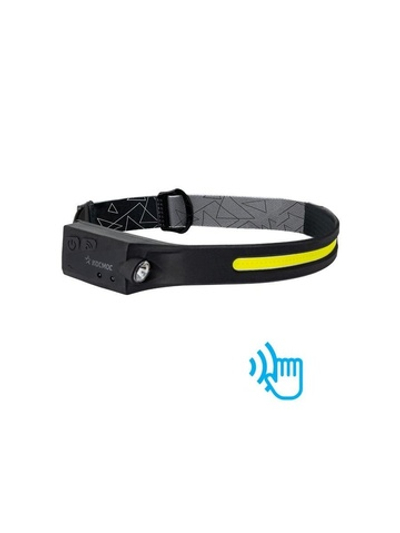 Фонарь аккумуляторный налобный сенсорный 20Вт COB LED+2ВтXPE LED Li-po 102540 1200мА.ч корпус гибкая прорезиненная основа встроенный регулируемый эласт. ремешок USB-шнур type C КОСМОС KOC504Lit